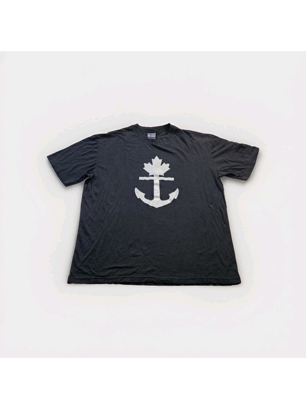 Illbury + Goose T Shirt Men XXL Black Maple Leaf Anchor Bamboo Blend Canada Edgy
